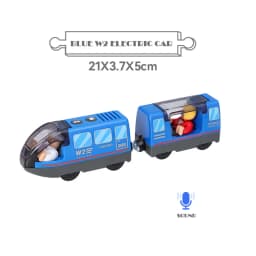 Battery Operated Locomotive Train Set Powerful Engine Bullet Electric Train Car Toys Fit for Biro Wooden Railway Track Kids Gift