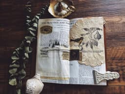 10Pcs Handmade Coffee Dyed Lace Material Paper Doilies Junk Journal Decoration DIY Scrapbooking Craft Paper