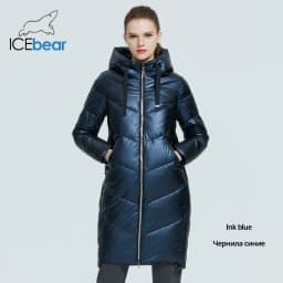 ICEbear 2023 new hooded winter women's jacket fashion casual slim long warm cotton coat brand ladies parkas GWD20302D