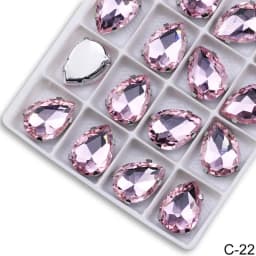 Sew on Teardrop Rhinestones Pear Shape Water Drop Sewing Stone Glass Crstal with Claw for Needlework Accessories