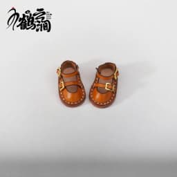 Mini Leather Shoes 1/6 1/8 1/12 OB11 Blyths Ob22 Ob24 Doll Shoes Double Shoes Shoes Toy Accessories 3.0 * 1.8cm