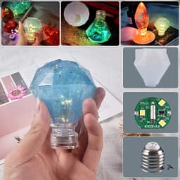 DIY Crystal Epoxy Resin Mold One-in-one Ball Small Night Lamp Multi-size Round Night Light Set Silicone Molds For Epoxy Resin