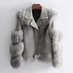 Winter New Real Fox Fur Coats With Genuine Sheepskin Leather Wholeskin Natural Fox Fur Jacket Outwear Luxury Women New