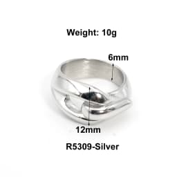 New Design Stainless Steel Round Bead Rings for Women Wedding Jewelry Party Gift