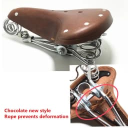 Traditional Old Style Bicycle Saddle Riveting Cow Leather Seat Road MTB Bike Standard Vintage Cushion Cycling Part