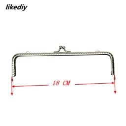 1 Piece Square Glossy Silver Basic Metal Purse Frame Kiss Clasp Lock DIY Bag Accessories 8.5/10.5/12.5/15.5/18 CM