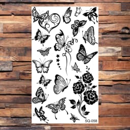 Black Scorpion Temporary Tattoos For Adults Men Realistic Dragon Wolf Tiger Thorns Fake Tattoo Sticker Hand Leg Tatoos Creative