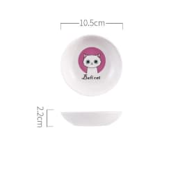 New Creative Cute Cat Small Saucer Shape Mini Plate Ceramics Cartoon Dish Creative Snack Plate Chinchilla Squirrel Hedgehog Bowl