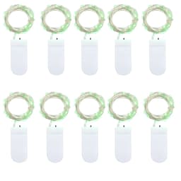 10Pack LED String Light 1M 2M 3M Button Battery Copper Wire Fairy Lights for Wedding Patio Party Garden Decor