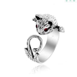 Ring for Men Women Japanese Style Cute Cat Ring Simplicity Fashion Jewelry Gifts Blue Rhinestone Eyes Dog Rings