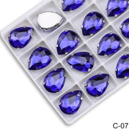 Sew on Teardrop Rhinestones Pear Shape Water Drop Sewing Stone Glass Crstal with Claw for Needlework Accessories