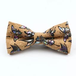 New Floral Cork Wood Bow Ties For Men Women Childern Wedding Casual Party Gift Fashion Novelty Handmade Solid Bowtie Accessories