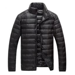 2026 Men's Lightweight Warm Coat, Winter Parkas Jacket Royal Blue Black Gray Red Green Male Light and Thin Coats
