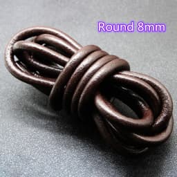 2m/Lot Brown Genuine Leather Cord 1/2/3/4/5/6/8mm Round Flat Leather Strap Rope String for DIY Bracelet Necklace Jewelry Making