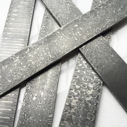 1Pc Damascus Steel Knife Blade Blank - Heat Treated Forging & Grinding Sandwich Steel Billet DIY Handmade Knife Making Material