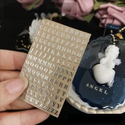5 Pcs 3mm Alphabet Letters Chunky Glitter Epoxy Resin Decorative Stickers English Letters Numbers UV Epoxy Resin Fillings