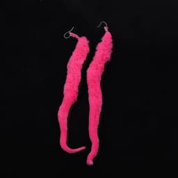 New Lovely Funny Long Plush Worm Drop Earrings For Women Personality Animal Insect Dangle Earrings Fashion Party Jewelry