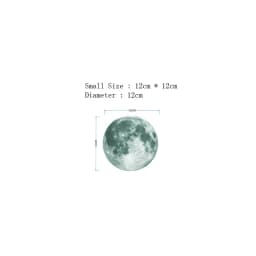 30cm Luminous 3D Moon Wall Stickers For Kids Baby Room Bedroom Decoration Living Room Home Decals Glow In The Dark Wallpaper