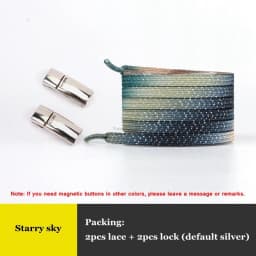 New Rainbow Magnetic Lock Shoelaces Elastic No tie Shoe laces Sneakers Shoelace Kids Adult Lazy Laces One Size Fits All Shoes