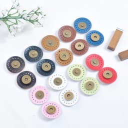 5 Sets Circular Shape Leather Buckles Purse Clasp Card Pack Hasp Clasp Hasp Buttons Diy Bag Accessories