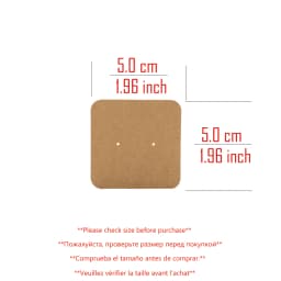 50PCS 5x5 7x7 cm Jewelry Display Cards For Stud Earrings Brooch Packing Holder DIY Making Accessories Wholesale Supply