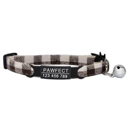 Plaid Cat Collar Personalized ID Small Dog Collars Safety Buckle Free Engraving Adjustable with Bell for Puppy Kittens Necklace
