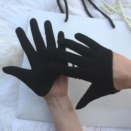 Sunscreen Gloves Women's Single Genuine Leather Half-palm Gloves Real Sheepskin Stage Show Driving gloves No Lining