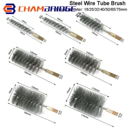 M12 Thread Wire Brush Metal Handle 18/22/25/32/40/50/65/75mm Brush Working Stainless Steel Wire Pipe Tube Cleaning Chimney Brush