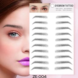 6D Eyebrow Tattoo Sticker Waterproof Eyebrow Templates Tools Cosmetics Professional Makeup Eye Brow Shaper Eyebrows Sticker