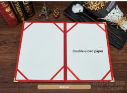 12K(2PCS)  6K 8K Hold B5 A4 A3 PU Leather Certificate Cover Award Folder