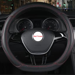 Car Steering Wheel Cover funda volante D Shape For Hyundai Creta II 2021 2022 D Type Braid on Steering-Wheel Wrap Protector