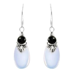 JoiasHome 100% Real 925 Sterling Silver Earrings For Women With Moonstone Gemstones Classic Elegant Lady Fine Jewelry