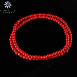 SOMESOOR 8mm Round Beads String Necklace 45cm Length Colorful Chain DIY Handmade Dangle Accessories Jewelry For Man Women Gifts