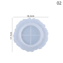 DIY Crystal Mirror Silicone Mold Irregular Fruit Plate Dish Tray Cup Mat Casting Molds Home Decoration Craft Resin Art Mould