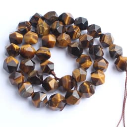6-12mm Natural Garnet Agates Quartz Tiger Eye Howlite Opal Stone Beads Faceted Loose Beads For DIY Jewelry Making Bracelet