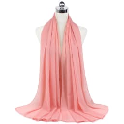 New Premium Plain Chiffon Scarf Muslim Hijab Instant Shawl Soft Ball Bubble Chiffon Head Wraps Islamic Lady Women Hijabs
