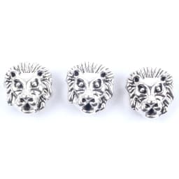 10pcs Antique Owl Lion Buddha Leopard Head Spacer Beads Charm DIY Bracelets Necklace Beads for Jewelry Making Accessories