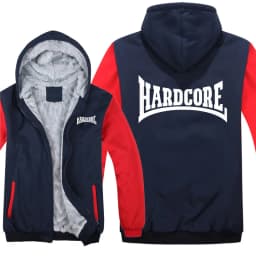 Hardcore Hoodies Men Cool Thicken Winter Hardcore Sweatshirt Pullover Mans Coat