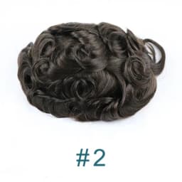 30mm Wave Human Hair Cheapest Thin Micro Skin Base Natural Hairline Toupee for Men Hair Loss Scallop Front Capillary Prosthesis