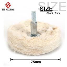 1Pc Cotton Polishing Wheels Cloth Buffing Wheel Grinder for Jewelry Wood Metal Abrasive Tools For Drill With 1/4'' Shank