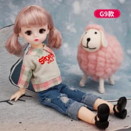 30 Cm 1/6 BJD Doll Winter Dress Set 23 Movable Joint Makeup Cute Girl Brown Eyes Doll with Fashionable New Skirt DIY Toy Gift