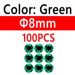 100pcs 2D Metal Jigs Lure DIY Fish Eyes Holographic Flat Fishing Fly Eyes Sticker for Slow Jigging Fishing Lure Baits 3mm-12mm