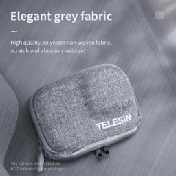 TELESIN Mini Storage Protection Bag Brushed Half Open Quick Release Carrying Case for GoPro 12 Hero 11 for GoPro Hero 10 9 Black