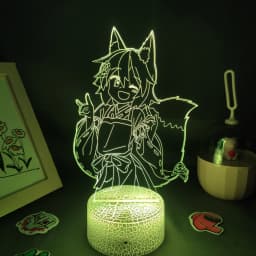 The Helpful Fox Senko San Anime 3D LED Neon Nightlight Birthday Gift for Friend Otaku Bedroom Decor Manga Lava Lamp No Senko San