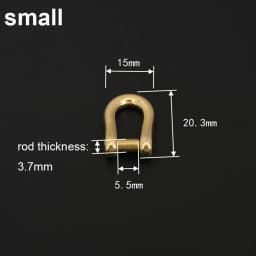 1piece Solid Brass Carabiner D Bow Shackle Slot Screw Removable Fob Key Ring Keychain Joint Connector Buckle DIY Hardware