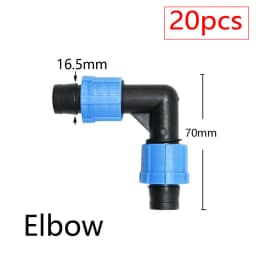16mm 5/8'' Irrigation Drip Tape Tap Valve Elbow Tee End Plug Thread Lock Connector Garden Watering Pipe Hose Joints