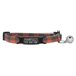 Plaid Cat Collar Personalized ID Small Dog Collars Safety Buckle Free Engraving Adjustable with Bell for Puppy Kittens Necklace