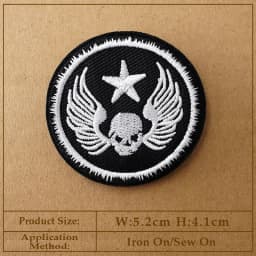 CAT Peace Embroidered Applique Patches Fabric Garment Apparel Clothing Accessories Embroidery Badges Star