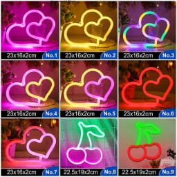 LED Neon Light Sign Strip New 189 Styles Wall Art Lamp Nightlight LOVE Heart Animal Cat Figure Model Decor Room Shop Xmas Gift