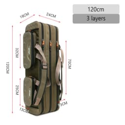 2/3/4 Layer 100/120/130CM Fishing Rod Bag Multifunctional Large Capacity Pole Reels Bait Storage Case Travel Carry Tackle Gear